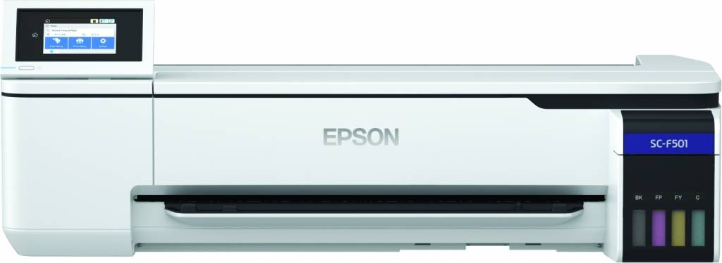 Epson SUreColor F501 szublimációs nyomtató fluoreszkáló színekkel